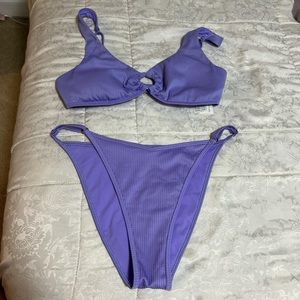 purple bikini swimming set